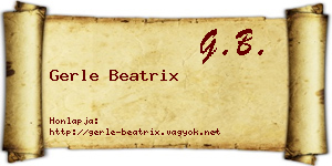 Gerle Beatrix névjegykártya